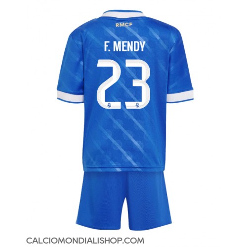 Maglie da calcio Real Madrid Ferland Mendy #23 Terza Maglia Bambino 2025-26 Manica Corta (+ Pantaloni corti)